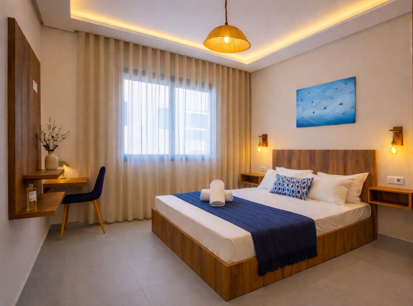 1 Schlafzimmer, Schreibtisch, Bügeleisen/Bügelbrett, Reisekinderbett