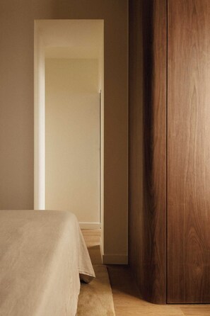 Apartment | 1 Schlafzimmer, laptopgeeigneter Arbeitsplatz, Bügeleisen/Bügelbrett