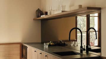 Departamento | Cocina privada | Cafetera y tetera, refrigerador, microondas y horno