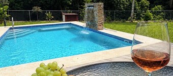 Cabin with a private pool, horses, nature, and complete tranquility