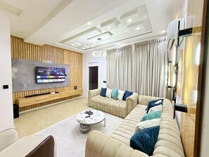Living area - Beautiful 2 Bedroom Apartment with Top Notch Amenities at Ikate. QQ (Lekki)