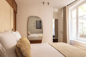 Apartment | 1 Schlafzimmer, laptopgeeigneter Arbeitsplatz, Bügeleisen/Bügelbrett