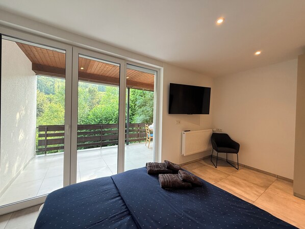 WiFi, bed sheets - S3 - Sauerblick - Queen-size room with bathroom and terrace in Bollendorf, right on the river (Bollendorf)