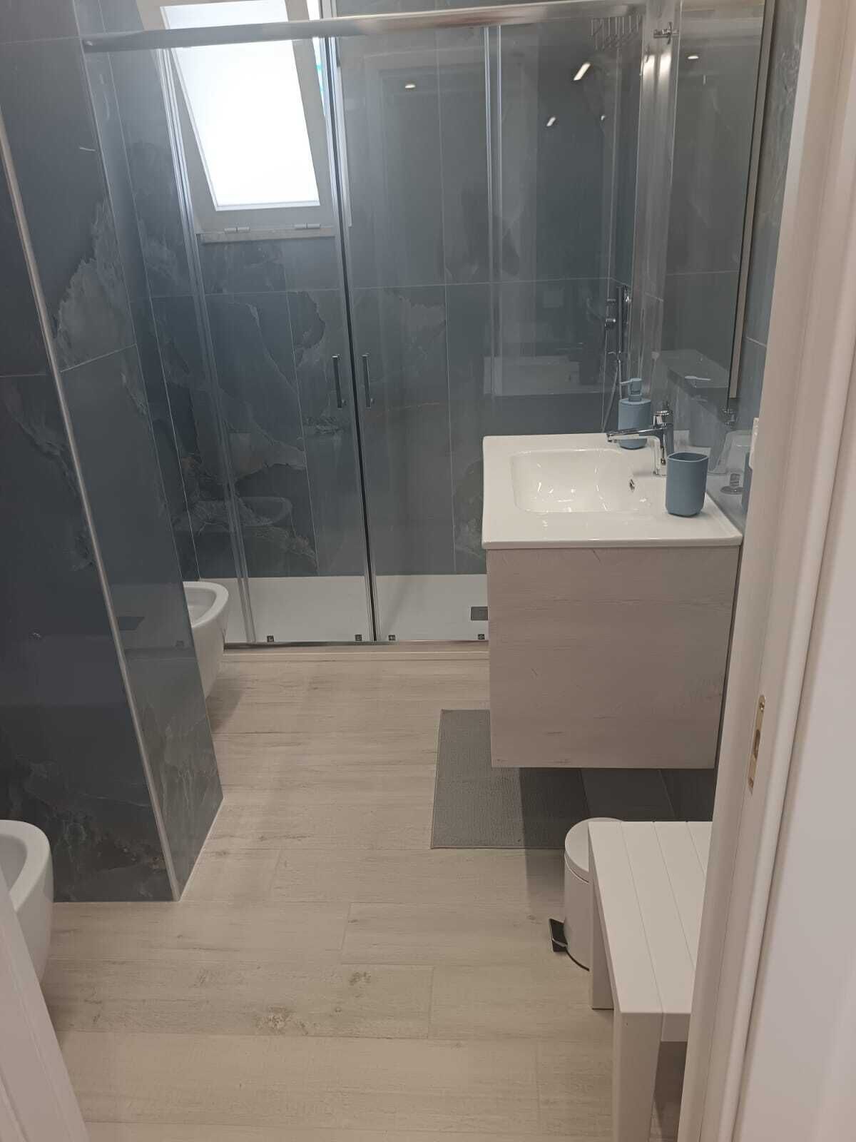 Shower, free toiletries, hair dryer, soap