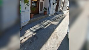 A narrow street with a building entrance, potted plants, and a metal gate. - Casbah Hostel (Algiers)