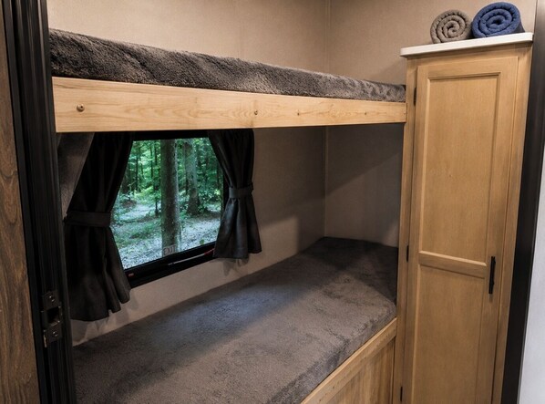 Interior - Luxury Forest RV Retreat | Pond, Fireplace, Nature & Peace (Clearview)