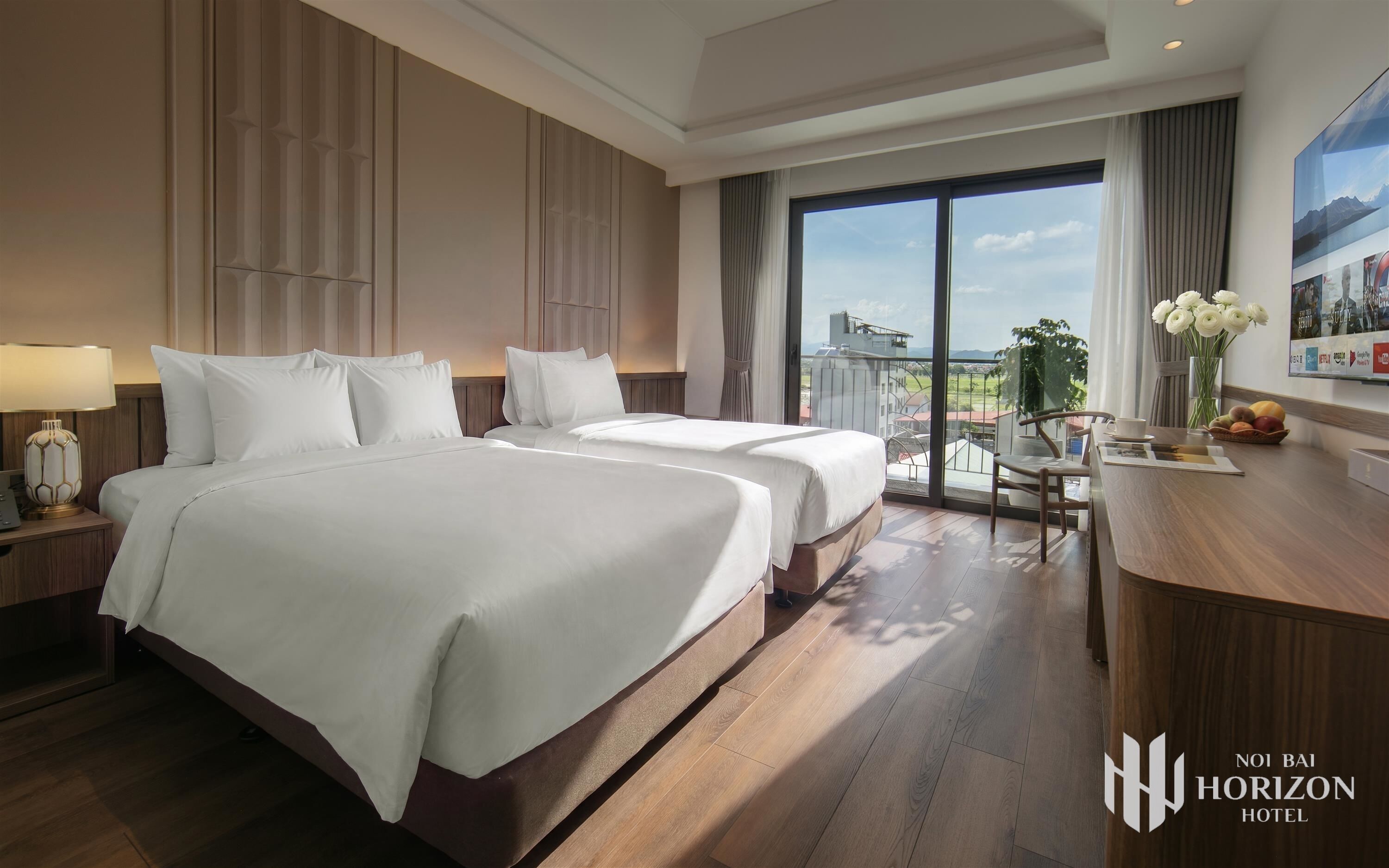 Junior Triple Room, Balcony, Mountain View | In-room safe, desk, laptop workspace, blackout drapes