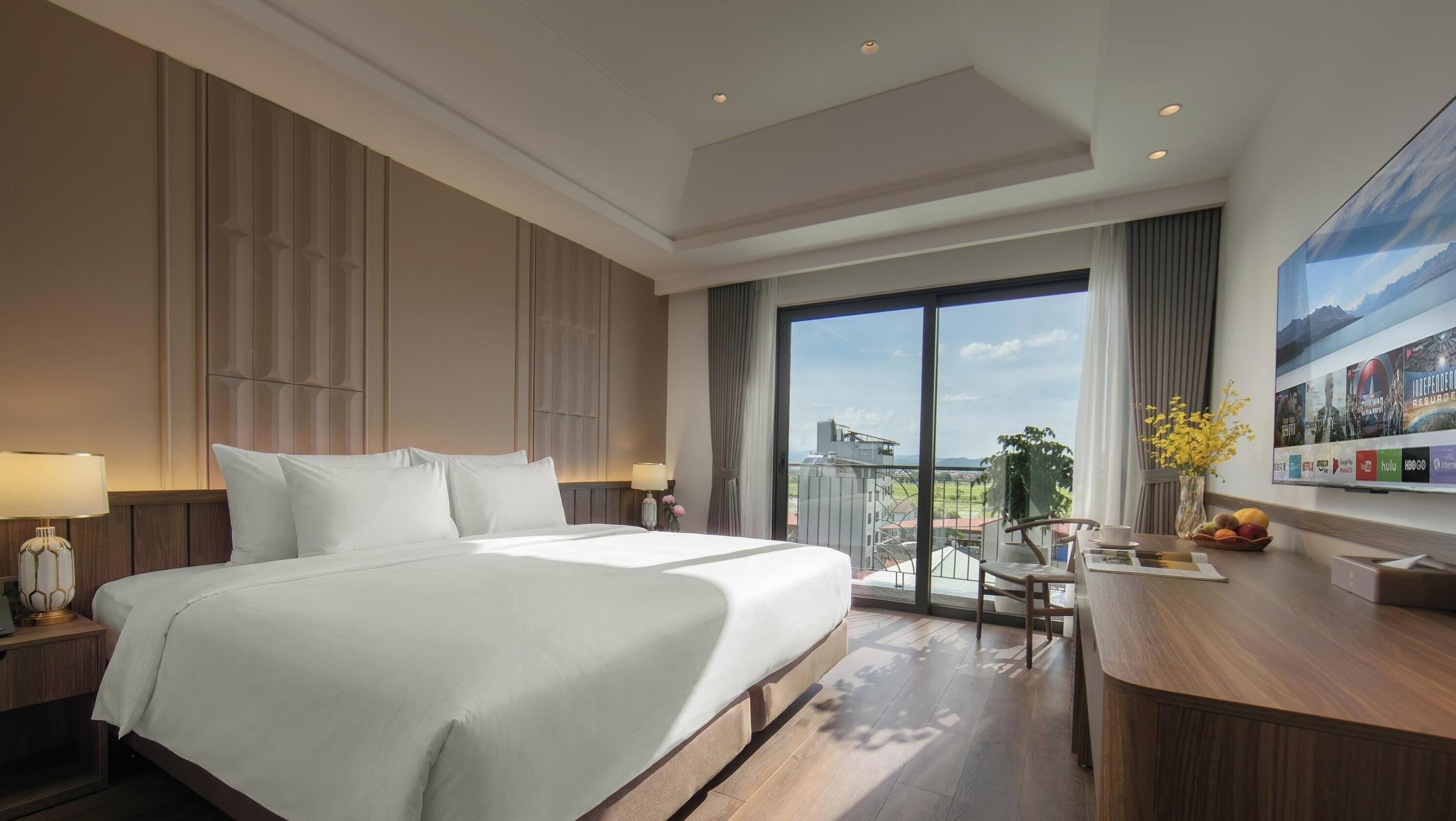 Premium-Doppel- oder -Zweibettzimmer, Balkon, Bergblick