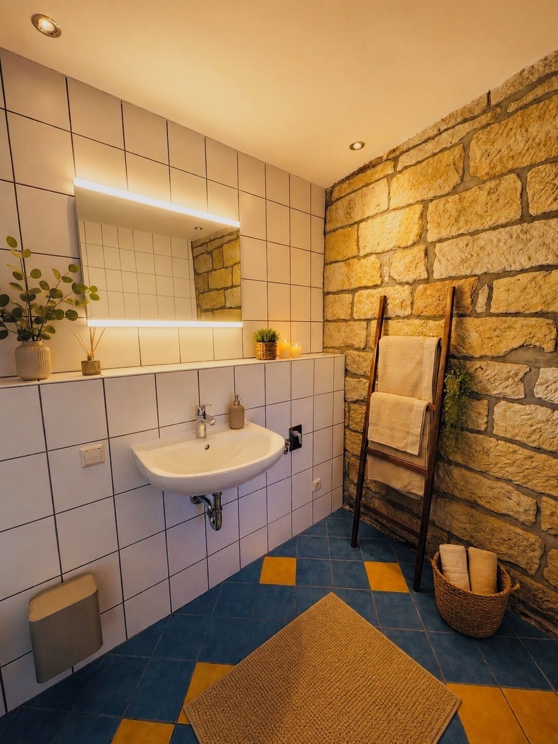 Towels, soap, toilet paper