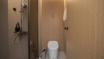 Habitación doble estándar | Baño | Regadera, secadora de cabello, toallas, jabón