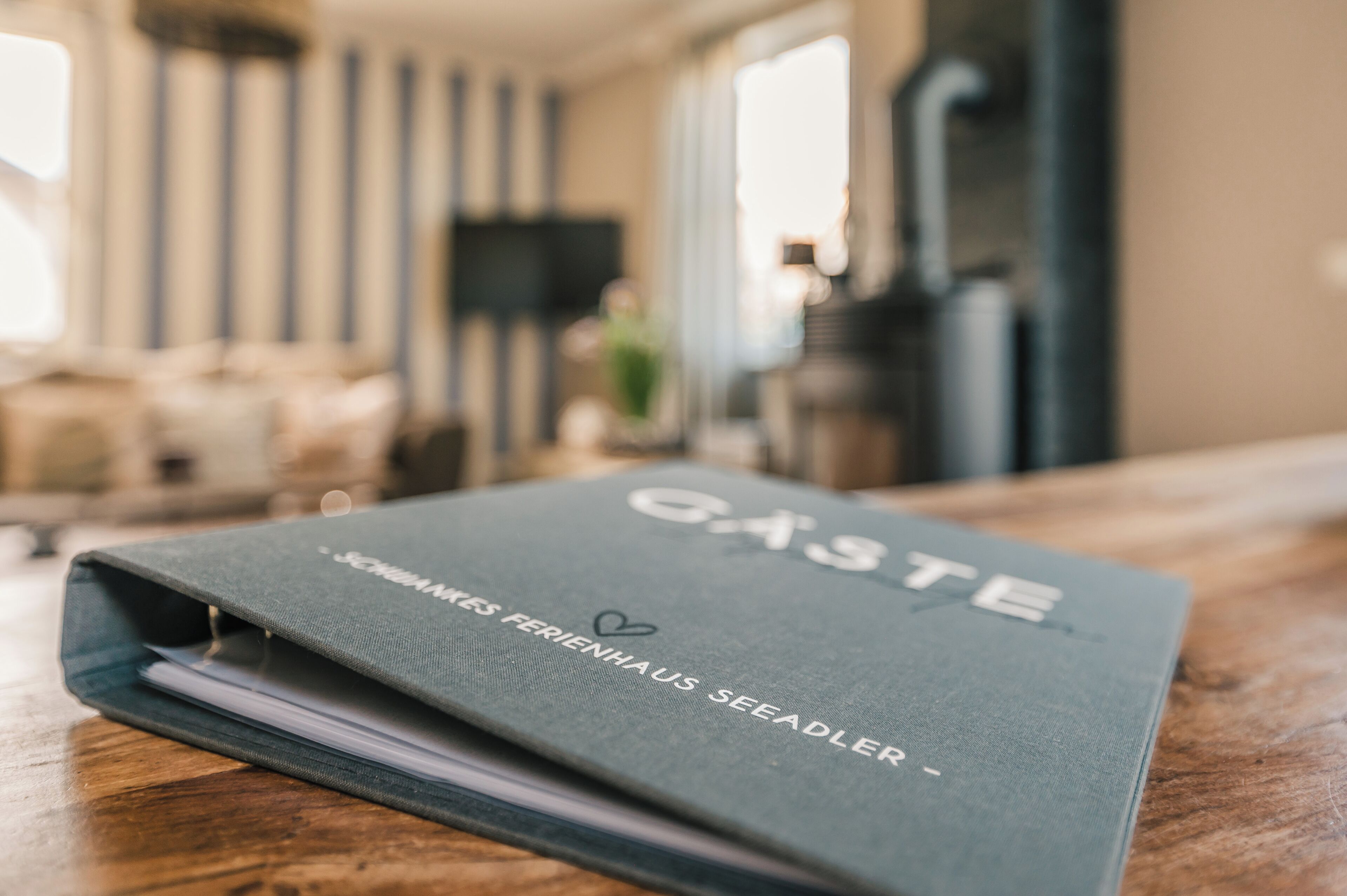 A book titled 'OXSTE' on a wooden surface.
