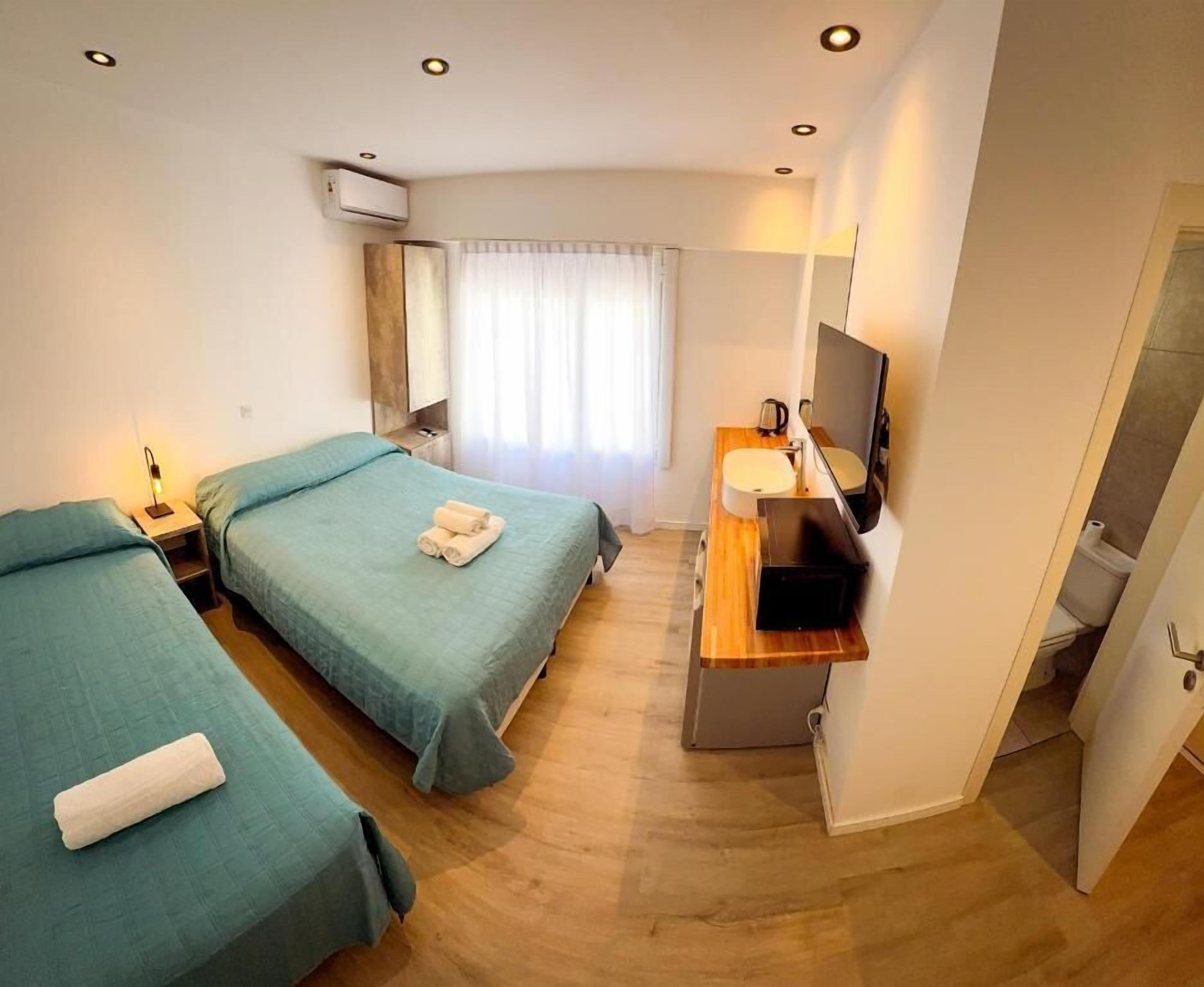 Deluxe-Dreibettzimmer, Blick auf den Innenhof