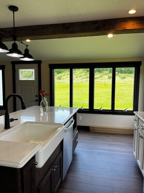 Fridge, microwave, oven, stovetop - Charming 3-bedroom House on a Cherry Orchard (Suttons Bay)