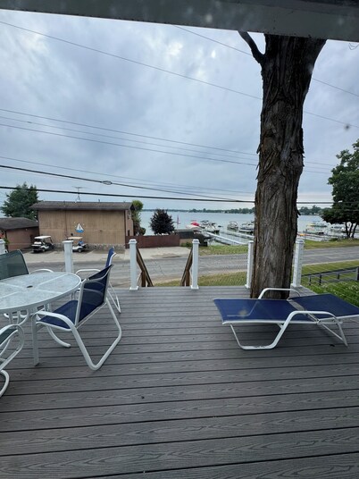 Crystal Lake Cabin - Private Dock &
Lakefront. Beautiful views from front porch