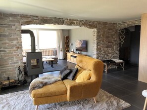 TV, fireplace - Morion, Haus Alana, (Grächen), by Interhome (Grächen)