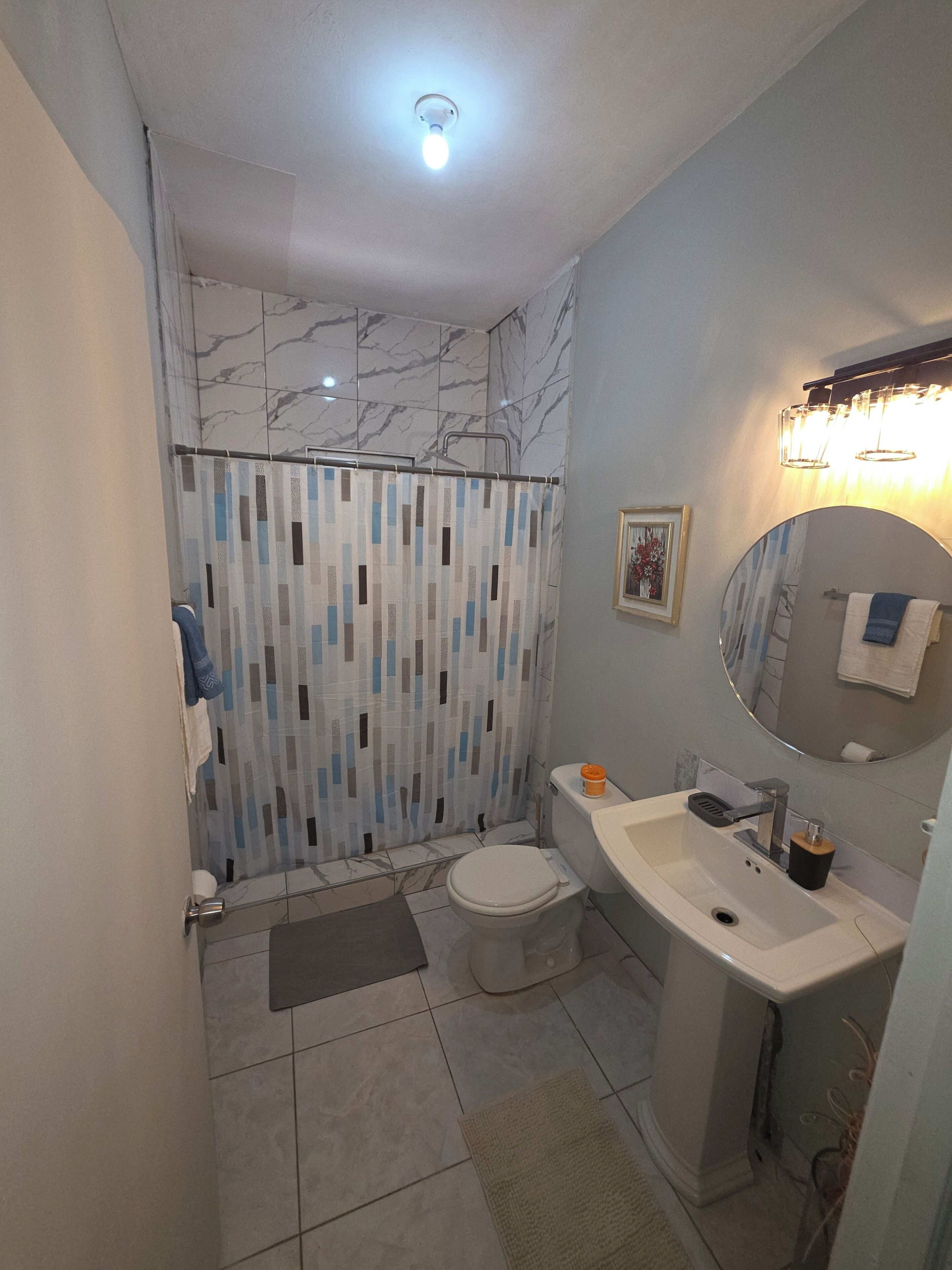 Towels, soap, toilet paper