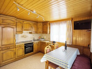 Fridge, oven, cookware/dishes/utensils - Bergtreu, (Grächen), by Interhome (Grächen)