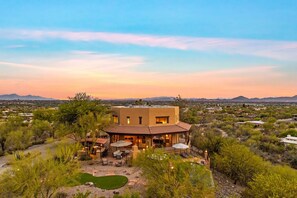 Exterior - Hilltop foothills home w/panoramic views mountains & city lights, pool/hot tub (Tucson)