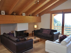 Fernseher, Kamin