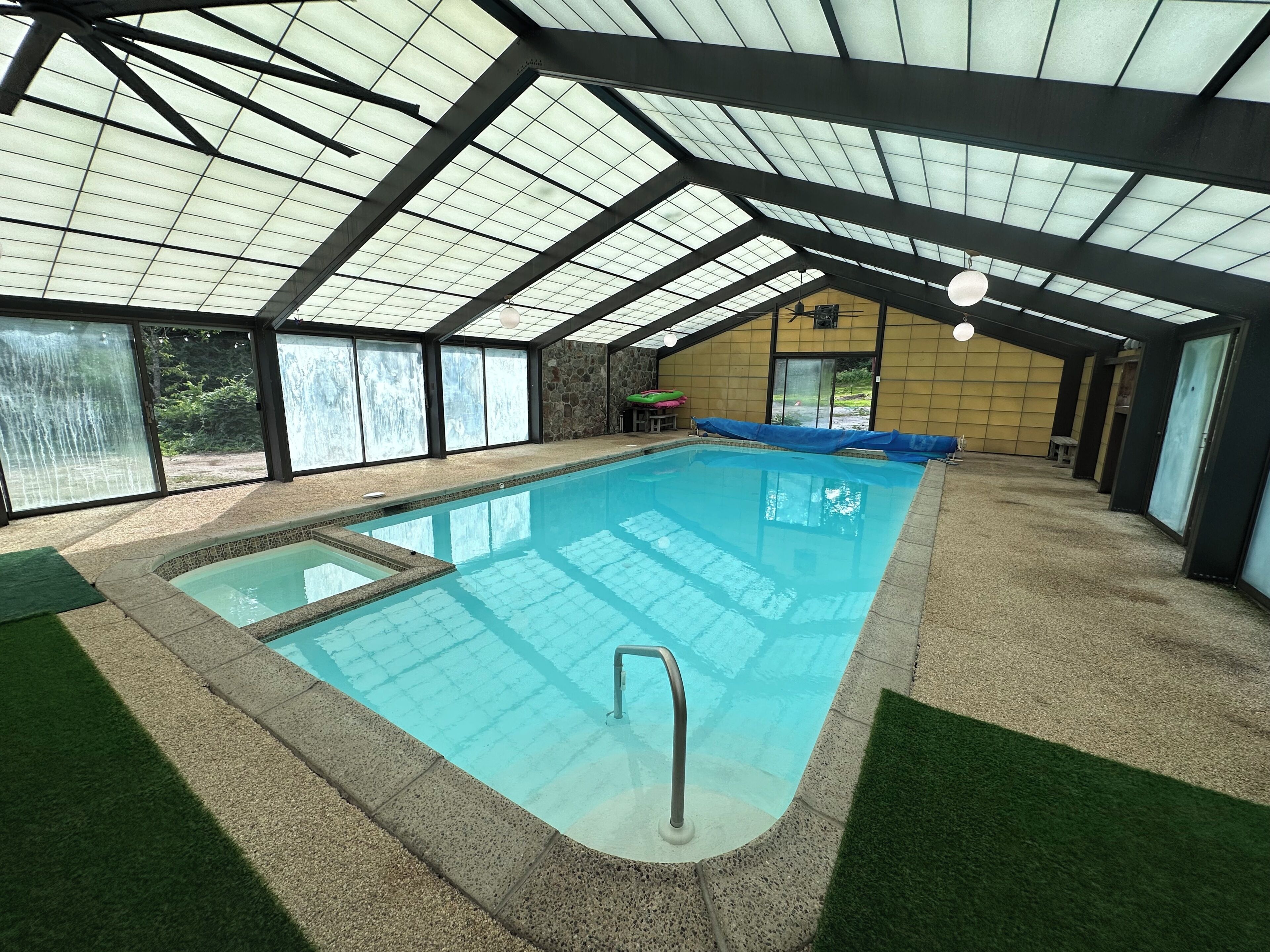 Indoor pool, a heated pool