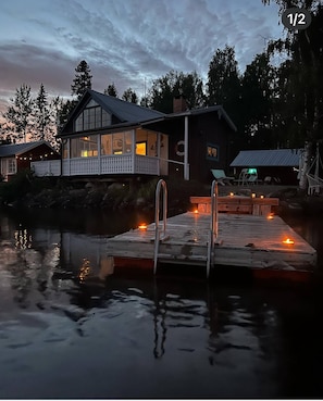 Terrace/patio - Charming Holiday Home in Näsviken with Sauna and Stunning Views (Näsviken)