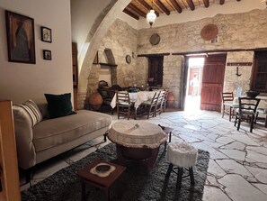 Ferienhaus, 1 Schlafzimmer, Balkon, Bergblick | Wohnzimmer