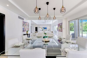 Dining - Luxury 8BR Caribbean Golf Villa - Private Chef, Pool, Jacuzzi & Golf Views (Punta Cana)