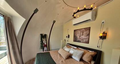 Secluded Woodland Glamping Domes on 100 Acres in Milledgeville Georgia