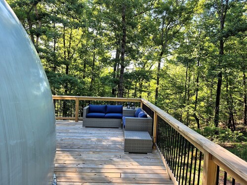 Secluded Woodland Glamping Domes on 100 Acres in Milledgeville Georgia