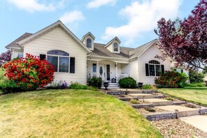 Exterior - Spacious Retreat with Fireplace, Game Room & Fire Pit in Post Falls, Idaho (Post Falls)