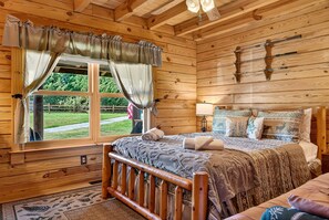 Room - Peaceful Mountain Cabin with Hot Tub, Screened Porch & Views Near Lost River, Baker WV (Baker)