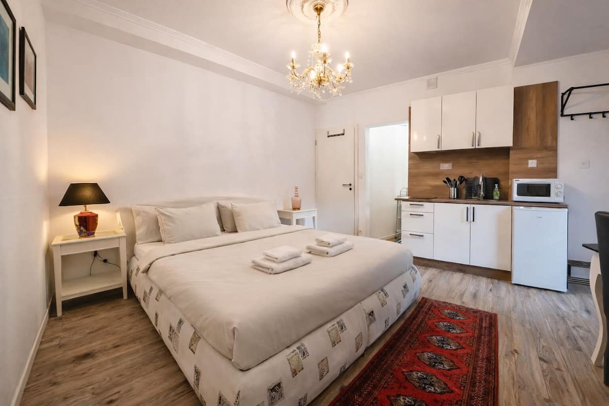 Classic Studio, 1 King Bed, Kitchen, Garden View
