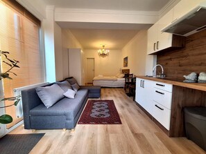 Estudio estándar, 1 cama de matrimonio grande, no fumadores, cocina | Zona de estar