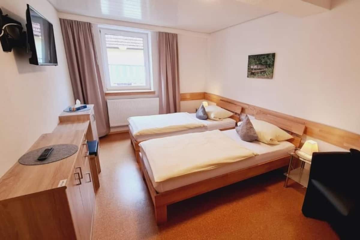 Blackout curtains, soundproofing, free WiFi
