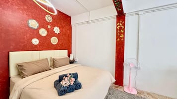 Chambre, balcon, vue ville | 1 chambre