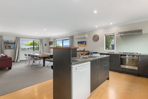 Fridge, microwave, stovetop, dishwasher - Wanaka 'Mount Iron Edge' with Mountain Views (Wanaka)