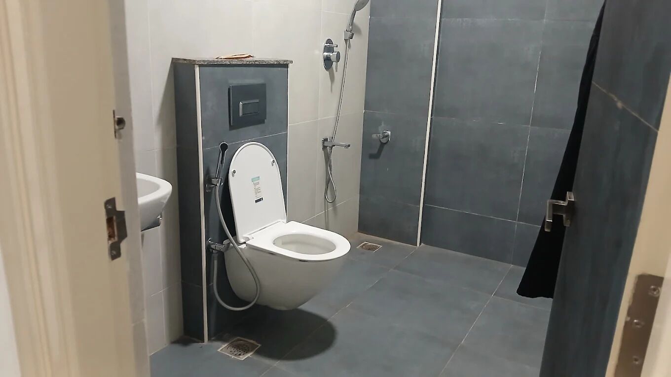 Dusche, Handtücher, Seife, Shampoo