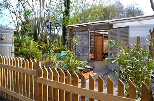 Caravan in a Small Garden Oasis