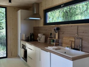 Private kitchen - Lodge with pets, aircon - 6 guests (Verneix)