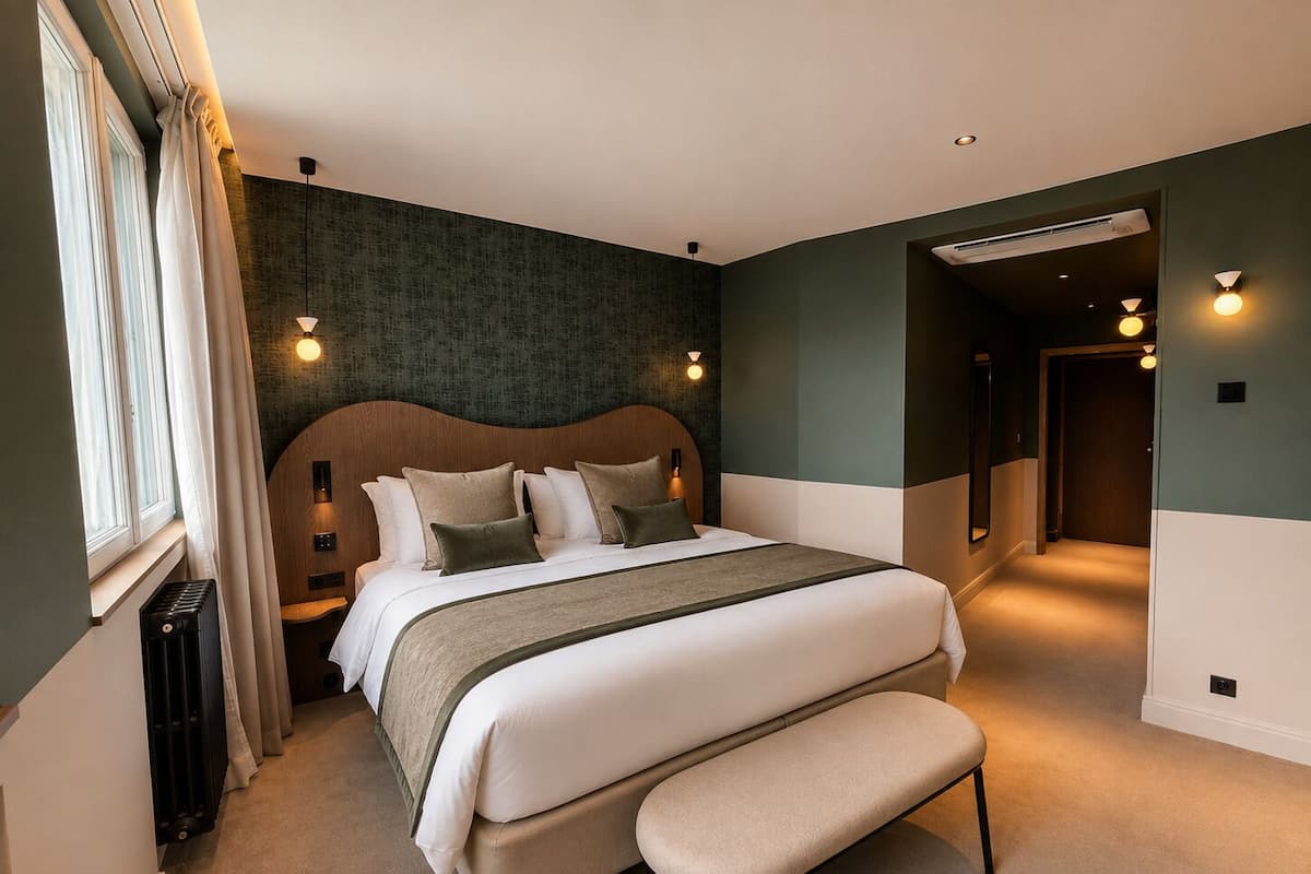 Deluxe Room, City View | Premium bedding, in-room safe, desk, laptop workspace