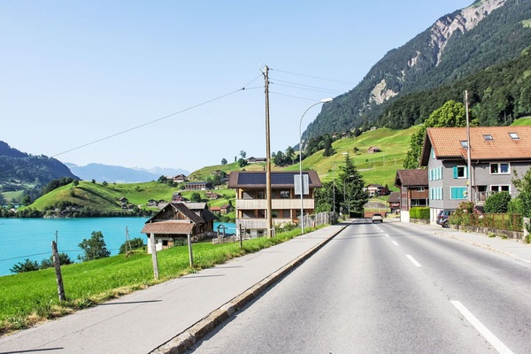Hügel, Hochland, Landschaft, Bergstation, Gebirge, Senke, Autobahn, Grat, Alpen