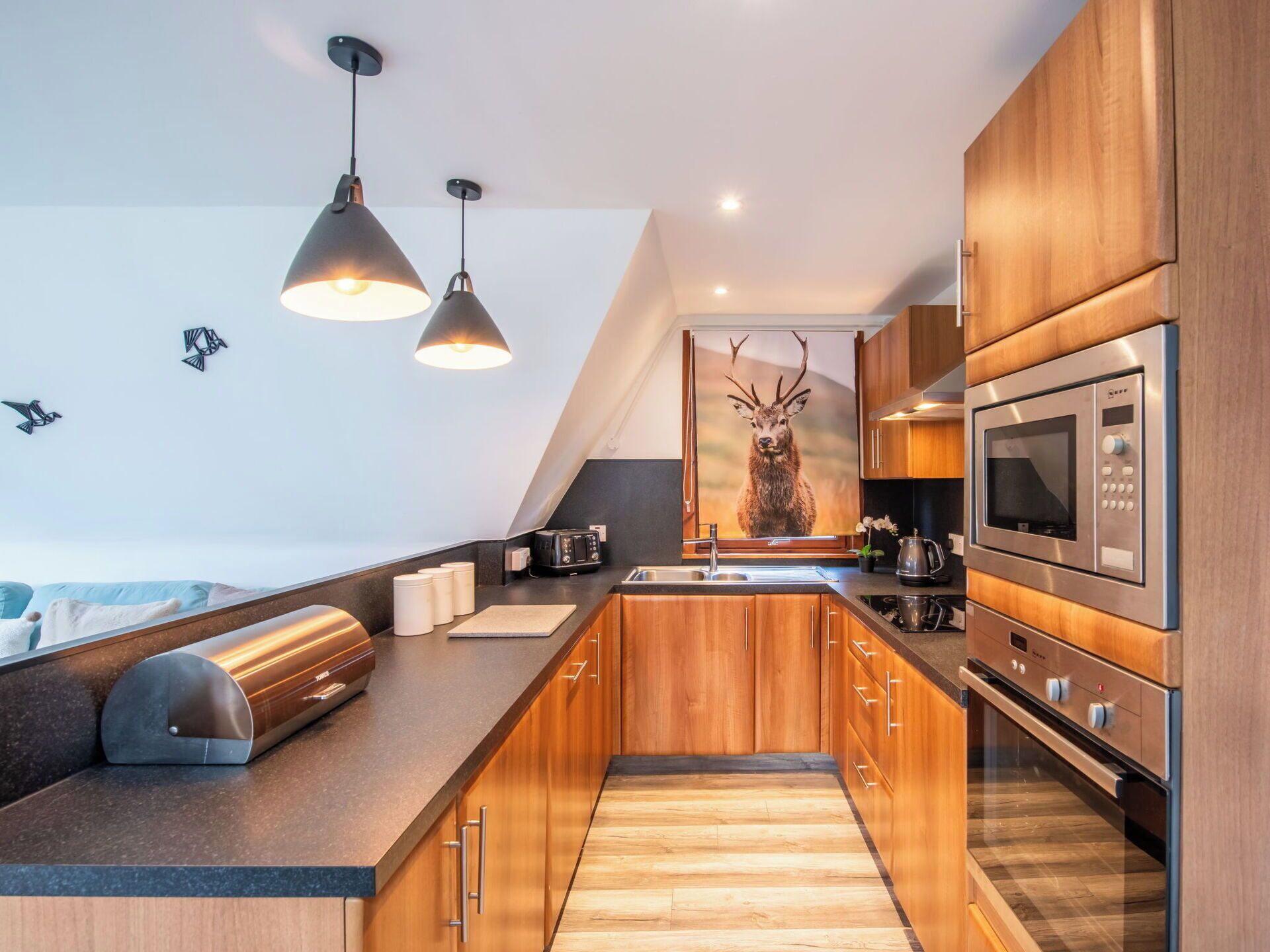 Microwave, oven, dishwasher, highchair