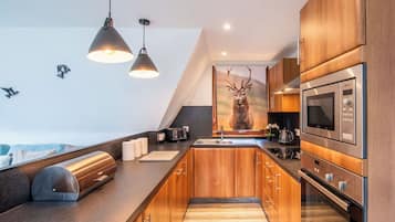 Microwave, oven, dishwasher, highchair
