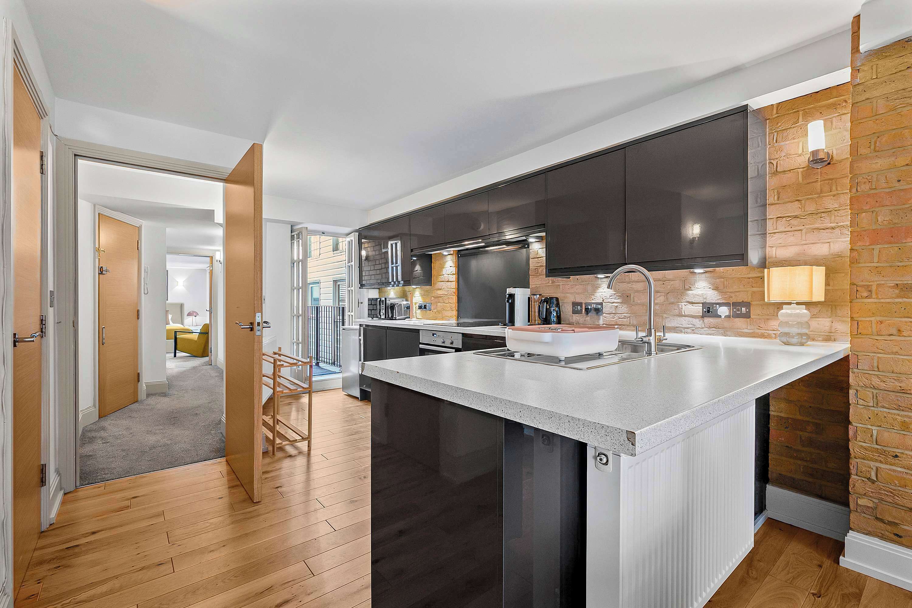Lägenhet - 1 kingsize-säng med bäddsoffa - uteplats - utsikt mot staden (Bateman St 14, 2) | Eget kök