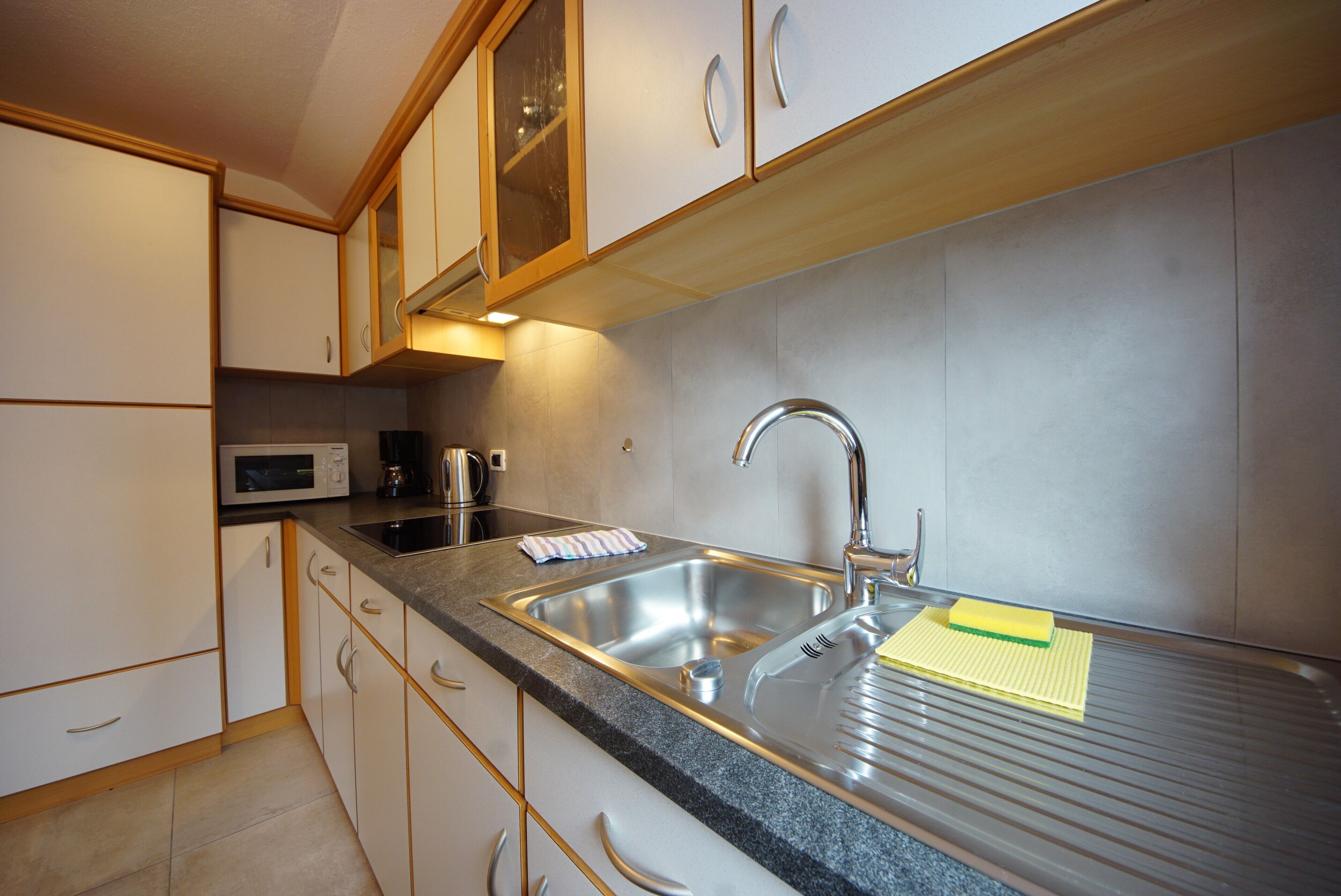Kühlschrank, Mikrowelle, Herdplatte, Geschirrspüler