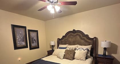 Escape to the heart of Oklahoma's countryside in this modern 2-bed, 2-bath home.