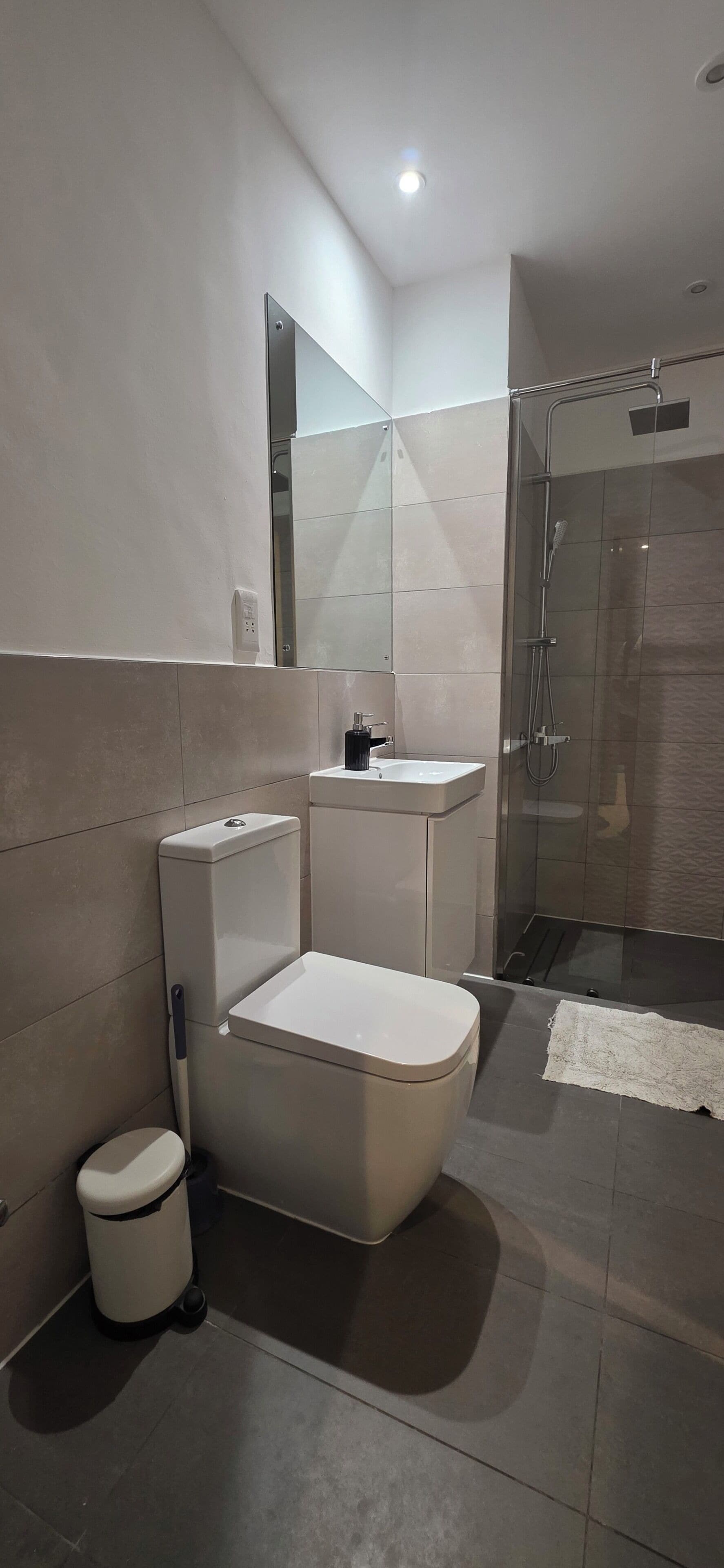 Habitación estándar, vistas a la ciudad | Baño | Ducha, toallas y papel higiénico