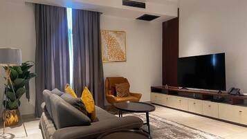 Appartement, vue piscine | Coin séjour