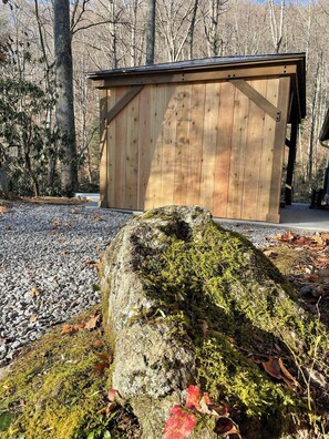 Exterior detail - Peaceful Creekside Cabin, Dog-friendly, Hot Tub, Gas Fireplace, Gas Grill (Weaverville)