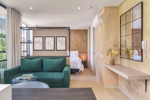 Apartament Deluxe, balcó, vistes a la ciutat | Sala d'estar